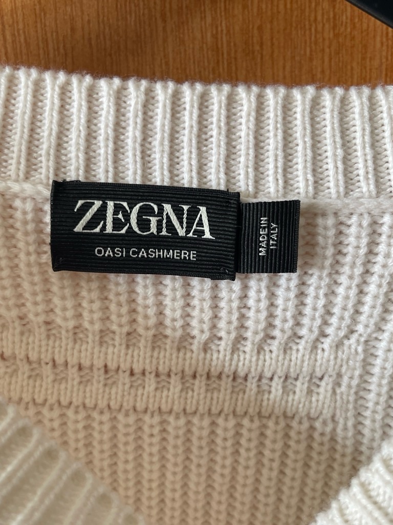 Men’s Cream Ribbed Crewneck Sweater — image 3 of 7